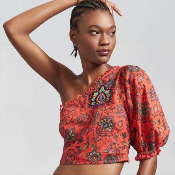 Farm Rio One Shoulder Crop Top NEW WITH TAG, XS - Picture 1 of 7